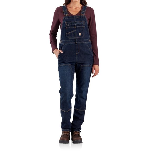 NEW Carhartt 104044 Rugged Flex® Denim Double-Front Bib Overalls 563sn - Picture 1 of 3